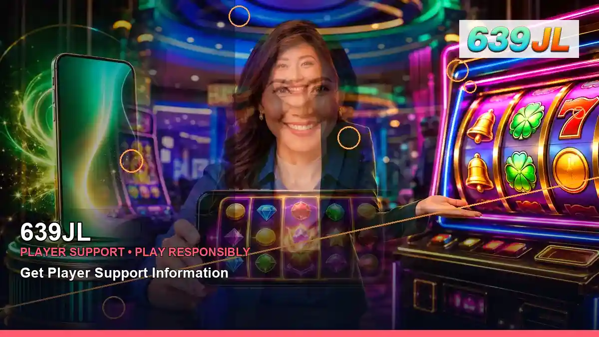 639JL adventure online slot games featuring an adult Filipina casino host with a right close-up composition
