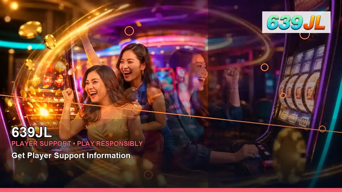 639JL casino cashback rewards featuring an adult Filipina casino host with a right-diagonal composition